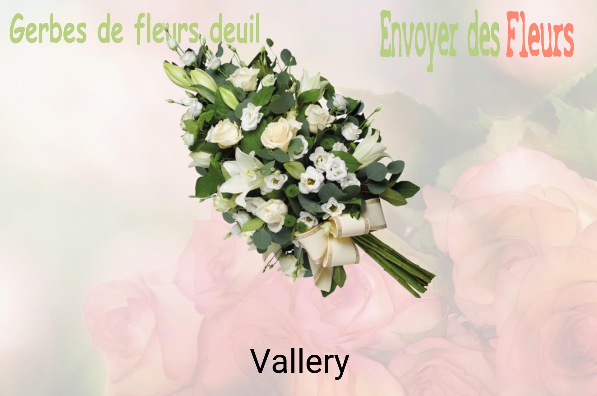 Gerbe de fleurs de deuil livrée à Vallery
